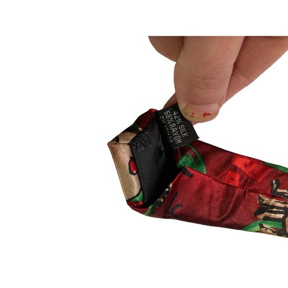 J Garcia Dracula Claus Collection Sixty Christmas Reindeer Novelty Necktie - Picture 7 of 7